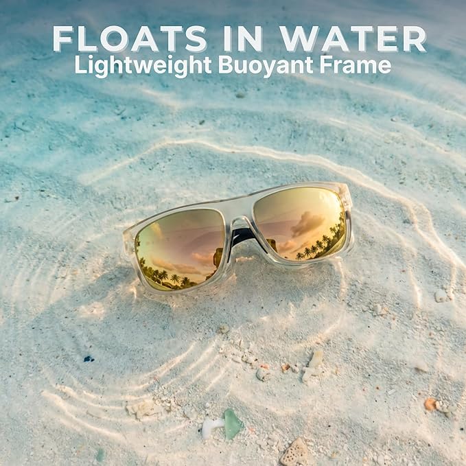 WaveRider Floating Polarized Sunglasses - Amber Sky