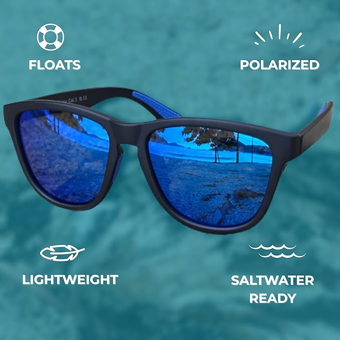 Signature Floating Polarized Sunglasses - Blue Tide