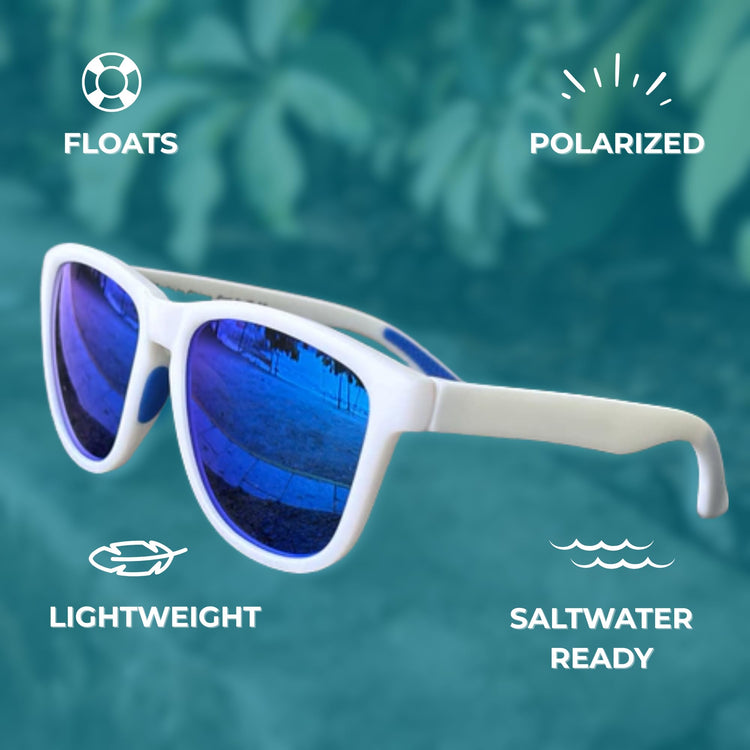 Signature Floating Polarized Sunglasses - Clear Blue