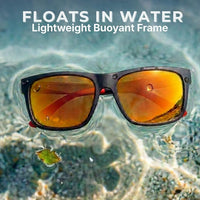WaveRider Floating Polarized Sunglasses: Midnight Flare