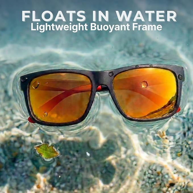 WaveRider Floating Polarized Sunglasses: Midnight Flare