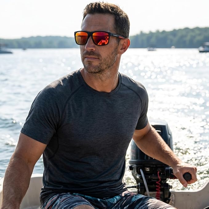 WaveRider Floating Polarized Sunglasses: Midnight Flare